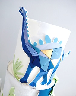 Dinosaur childrens birthday cake
